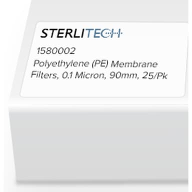 Polyethylene Membrane Filters, 0.1 Micron, 90mm, 25/Pk