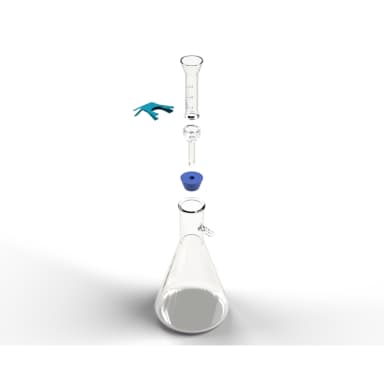 VF5, Glass Filtration Set, includes 15mL/25mm Glass Filter Holder, No. 5 Stopper, 125ml Receiver Flask
