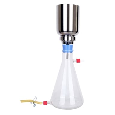SF52, Stainless Steel Filtration Apparatus, Includes SS Filter Holder, Stopper, and 2L flask with Drain