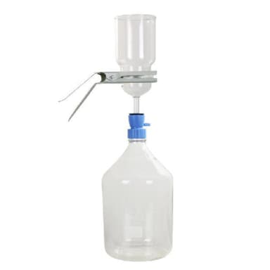 VF15, Glass Filtration Set Includes 1L funnel, base, clamp, stopper, GL45 adaptor, and 5L bottle