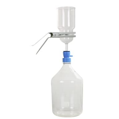 VF17, Glass Filtration Apparatus includes 1000mL/90mm Glass Filter Holder, No. 8 Stopper, 3500mL Receiver Flask and GL45 Adaptor
