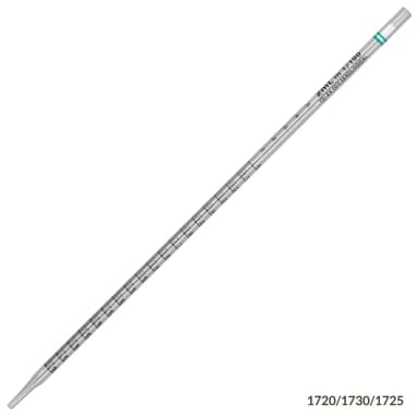 Serological Pipette, 2mL, PS, Standard Tip, 275mm, STERILE, Green Band, Individually Wrapped, 500/Dispenser Box - CS/1500