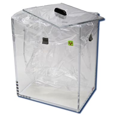 Beta Floor Bin w Lid, Acrylic 13x9x15", 1/EA