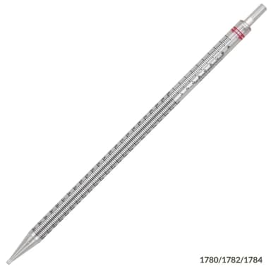 Serological Pipette, 25mL, PS, Standard Tip, 345mm, STERILE, Red Band, Individually Wrapped, 100/Dispenser Box - CS/300