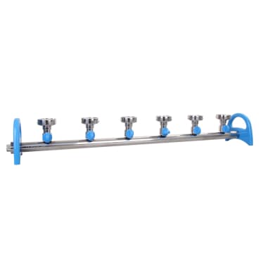MultiVac 600-MB, 6-Branch Stainless Steel Manifold w/ Rocker SF funnel adaptor