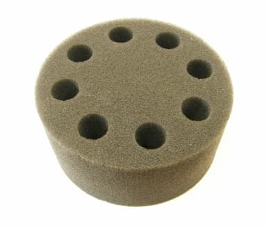 Foam Tube Insert for 8 test tubes Ø16mm, requires with Universal Adapter
