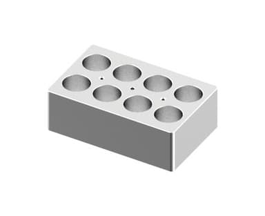 Block, used for 50mL tubes, 8 holes