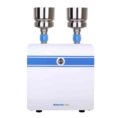 WaterVac 201-MB, Vacuum Filtration System with SF funnel base, 2 x SF 100ml SS funnel, AC100-240V adaptor, US plug