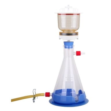 MF31, PES Filtration Set, incl. 300mL/47mm MF Series Magnetic Filter Funnel with Lid Kit, 1L Receiver Flask with Drain & Silicone Fixing Sucker