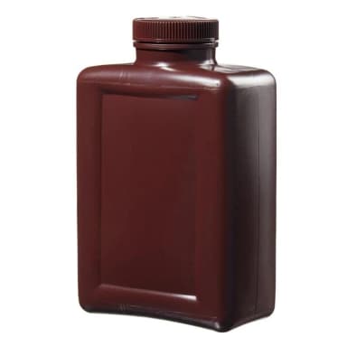 Amber Rectangular Bottle HDPE 2000 mL