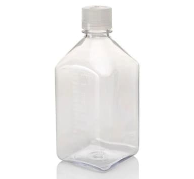 Narrow-Mouth Square Bottle Lexan 1000 mL