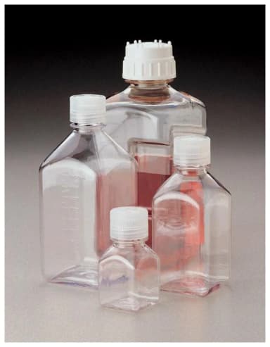 Narrow-Mouth Square Bottle PC 2000 mL