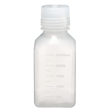 Narrow-Mouth Square Bottle PP 250 mL