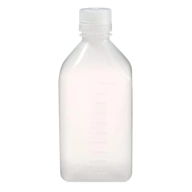 Narrow-Mouth Square Bottle PP 1000 mL