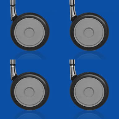 Cabinet Casters, Set of 4, 1/ST