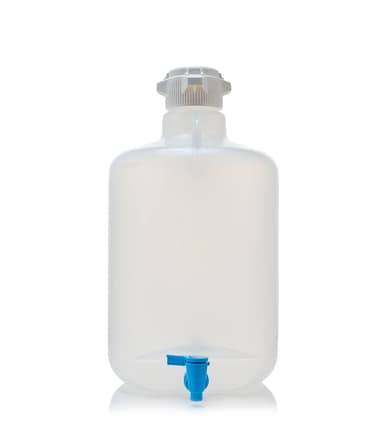 EZLabpure™ 20 L Round Carboy, PP, 83B VersaCap with Spigot, 1/EA