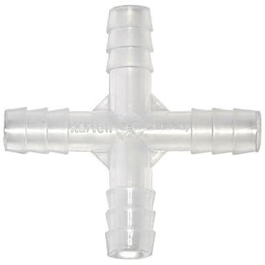Tubing Connector 4 Way, PP 8mm, 100/CS