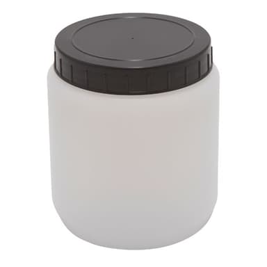 Jar Round, HDPE PP Cap 1000mL, 10/PK