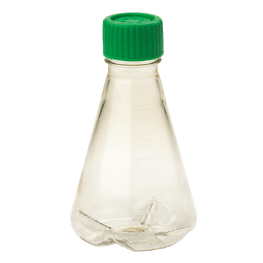 500mL Erlenmeyer Flask, Vent Cap, Baffled Bottom, PC, Sterile