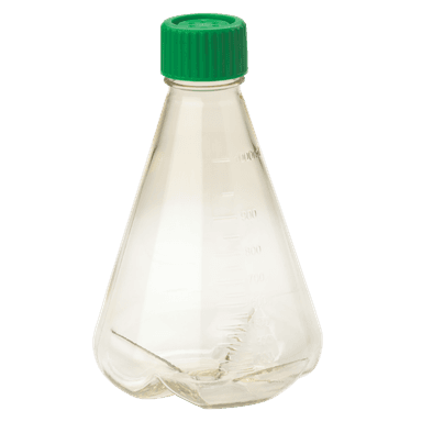 1000mL Erlenmeyer Flask, Vent Cap, Baffled Bottom, PC, Sterile