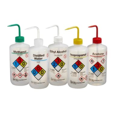Wash Bottle Safety RTK N/M Asst LDPE 500 mL