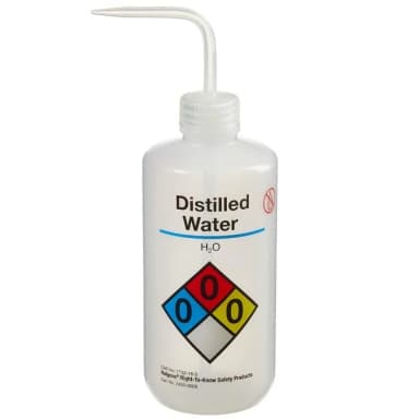 Wash Bottle Safety RTK N/M Distilled Water LDPE 500 mL