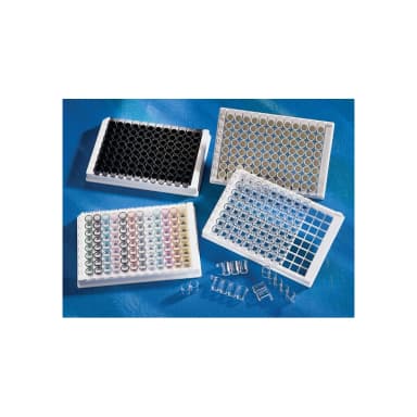 Corning 96 Well Clear Polystyrene Not Treated Stripwell Microplate, 25 per Bag, without Lid, Nonsterile