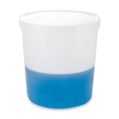 Container, Multi-Purpose, PE, Economy Style, 64oz (1920mL), Separate Snap Lid, Natural
