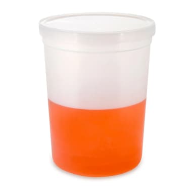 Container, Multi-Purpose, PE, Economy Style, 86oz (2580mL), Separate Snap Lid, Natural