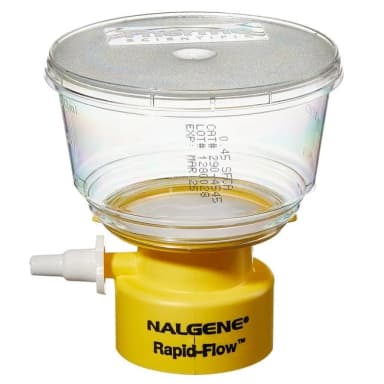 150 mL Rapid-Flow Bottle Top Filter 0.45m SFCA membrane, 50mm dia 45mm neck