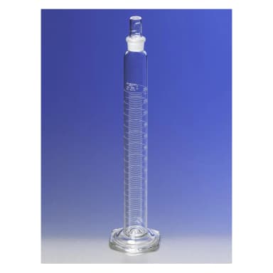 PYREX 1L Single Metric Scale Cylinder, Standard Taper Stopper, White Graduations, TC