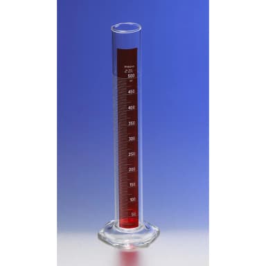 PYREX 100mL Single Metric Scale Graduated Cylinders, Lifetime Red, TC