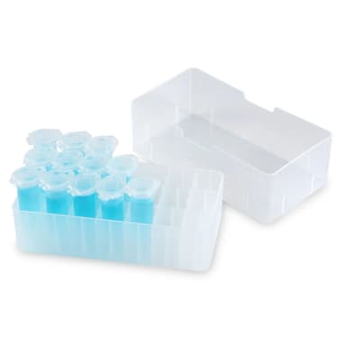 Freezer Box for 5.0mL Microcentrifuge Tubes, 21-place (7 x 3 format), with Lid, Clear