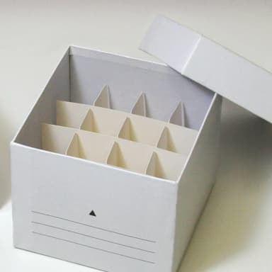 Freezing Box, Cardboard, 16-Place (4x4 format), for 50mL Centrifuge Tubes, White