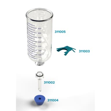 13mm Glass Microanalysis Holder, 500 ml, KG 13 B (For use with 25mm membranes)