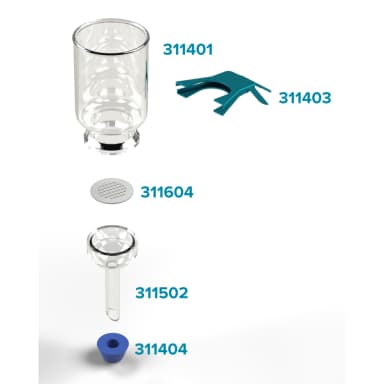 47mm Glass Microanalysis Holder, PTFE Support, 300 ml, KGT 47