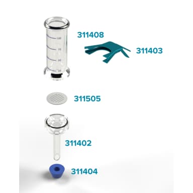 47mm Glass Microanalysis Holder, 100 ml, KGT 47
