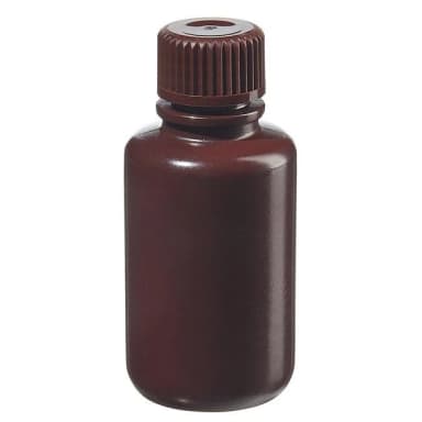 Packaging Bottle, Narrow Mouth - HDPE Amber 2 oz / 60 mL (20-415)