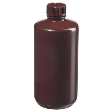 Packaging Bottle, Narrow Mouth - HDPE Amber 16 oz / 500 mL (28-415)