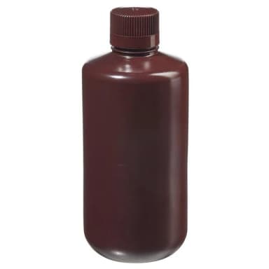 Packaging Bottle, Narrow Mouth - HDPE Amber 32 oz / 1000 mL (38-430)