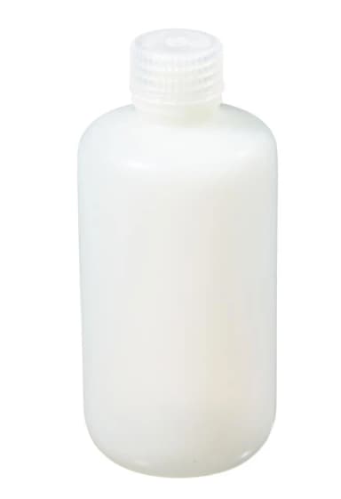 Bottle, Narrow Mouth - Fluorinated HDPE with Fluorinated PP Closure 8 oz / 250 mL (24-415)