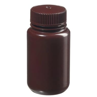 Packaging Bottle, Wide Mouth - HDPE, Amber 4 oz / 125 mL (38-415)