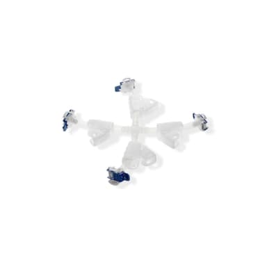 Corning CellCube Tubing Manifold, 3/8ID Thermoelastic Tubing, Cross Connection, 4 Aseptic Connectors, Sterile, 1 per bag, 4 per case
