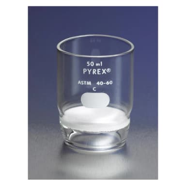 PYREX 30mL High Form Gooch Crucible with 30mm Diameter Coarse Porosity Fritted Disc