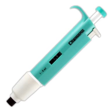 Pipette, Diamond, Adjustable Volume, 1000 - 5000µL (1-5mL), Light Green