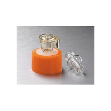 Corning CellSTACK molded Aseptic Transfer Cap, 33mm HDPE Cap with a Female MPC 3/8in ID and Male MPC End Cap, Double bagged, Sterile, 1 per bag, 4 per case