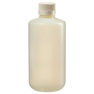 Bottle, Narrow-Mouth, HDPE w/white PP Closure - Shrink Wrap Module, STERILE 1000mL (38-430)