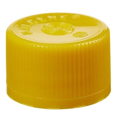 Closure, Lined, HDPE - STERILE (fits NALGENECT Serum Vials) - Bulk Pack Yellow (20-415)