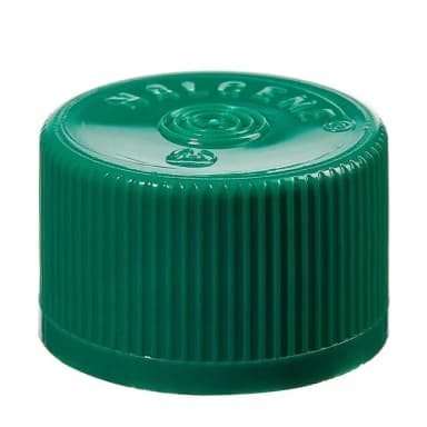 Closure, Lined, HDPE - STERILE (fits NALGENECT Serum Vials) - Bulk Pack Green (20-415)