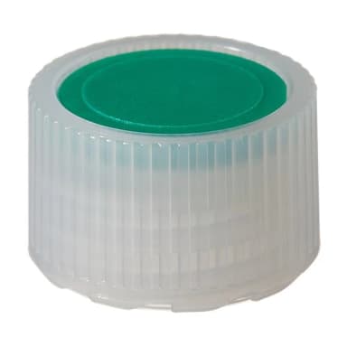 Closure, Micro Packaging Vial, E-BEAM STERILE, 11 mm - HDPE Green Color Coder (11 mm)